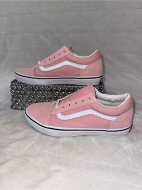 Vans Old Skool Powder Pink True White Youth 6 Women’s 7.5 VN0A4UHZ9AL 🌸👟